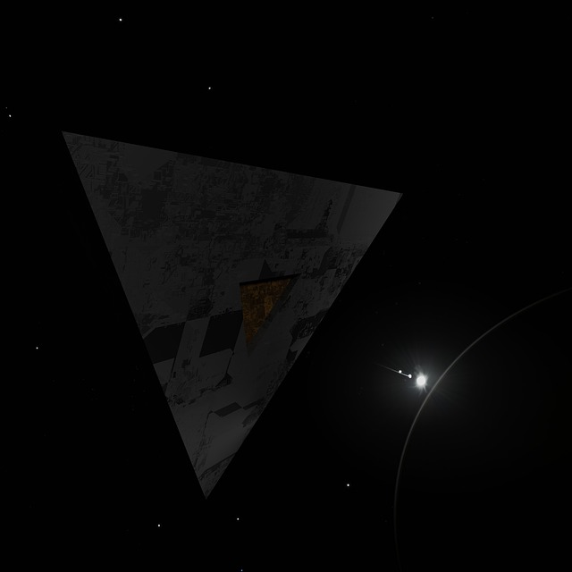 Free spaceship space prism illustration