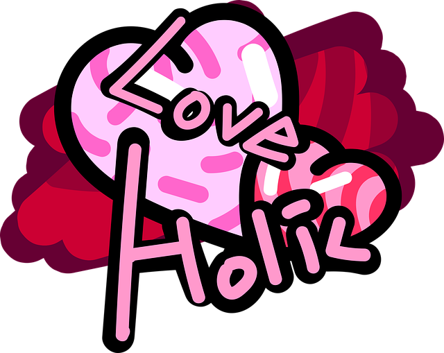 Free love love holic heart vector