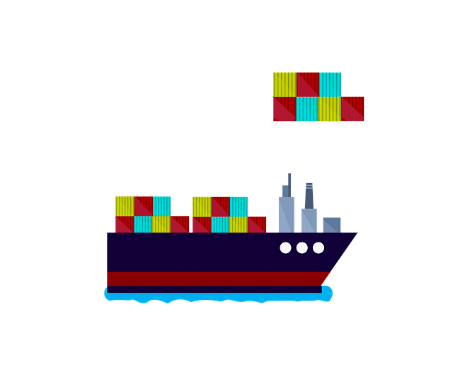 Free cargo ship design illustration