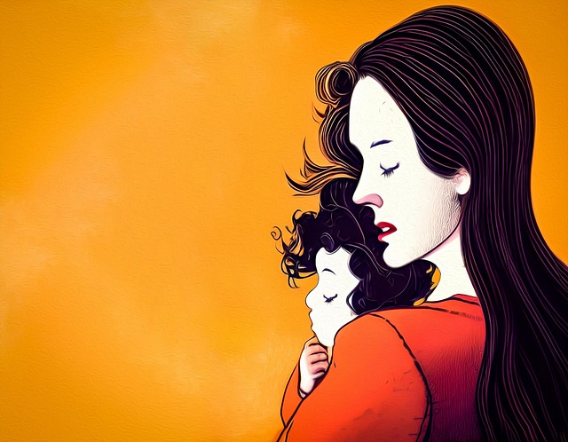 Free motherhood mom parenting illustration