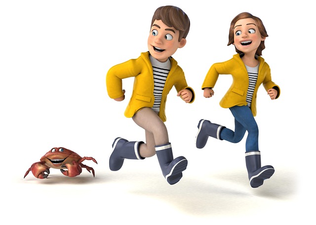 Free kid crab seafood illustration