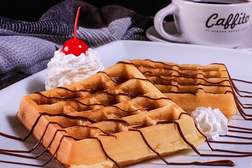 Wafels, Voedsel, Ontbijt, Koffie, Brood