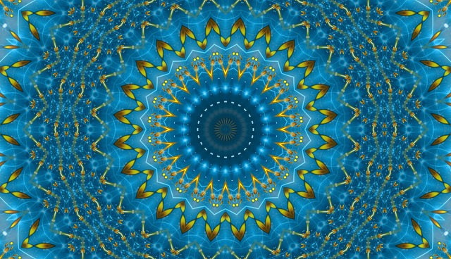 Free kaleidoscope mandela pattern illustration