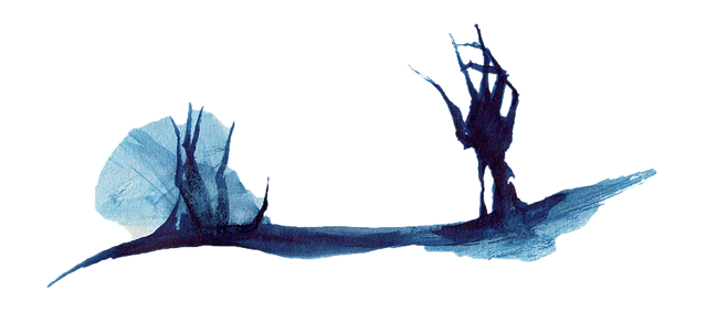 Free zombie horror hands illustration