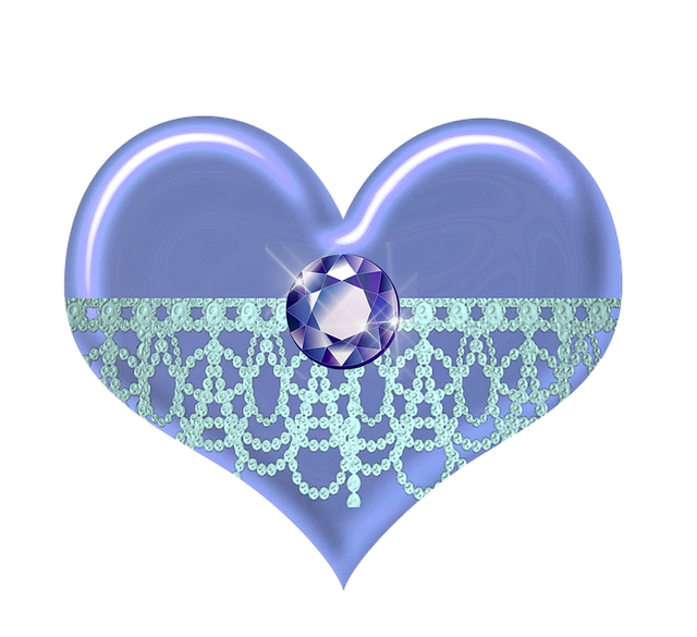 Free heart lace diamond illustration
