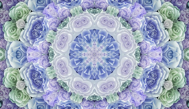Free rosette kaleidoscope mandala illustration