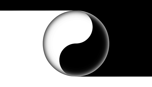 Free yin yang karma meditation illustration