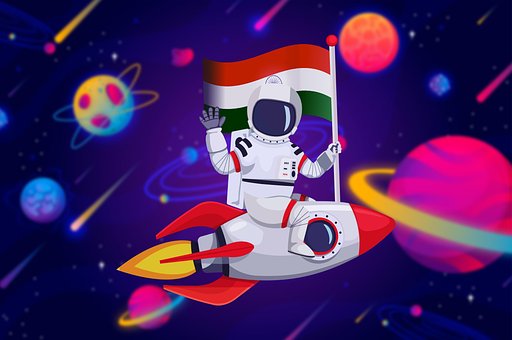 Free Astronaut Rocket illustration and picture