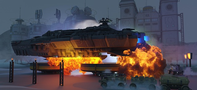 Free spaceport fiction fantasy illustration