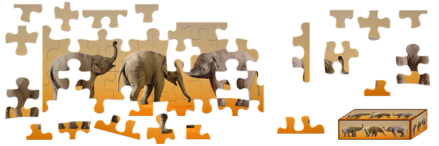 Free puzzle jigsaw puzzle elephants illustration
