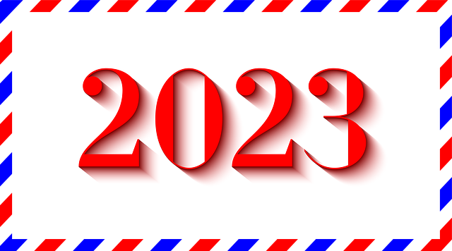 Free envelope new year 2023 illustration