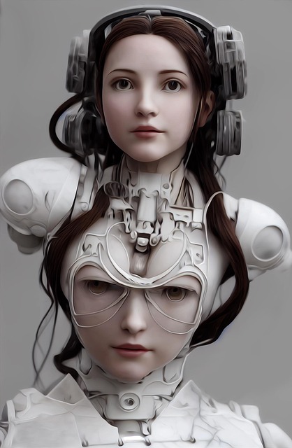 Free android cyborg humanoid illustration