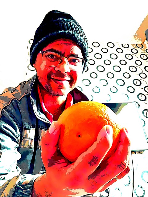 Free Man Orange illustration and picture