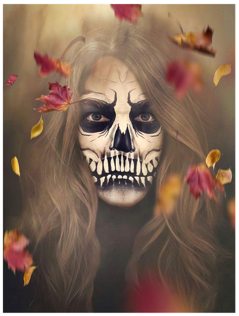 Free skull halloween fall illustration