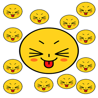 Emojis, Smileys, Humørikoner, Lykkelig