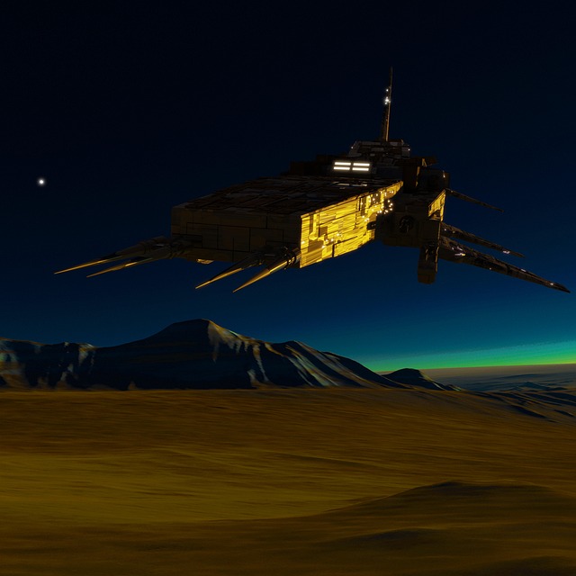 Raumschiff, Universum, Planet, Alien