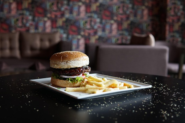 Free Fries Burger photo and picture