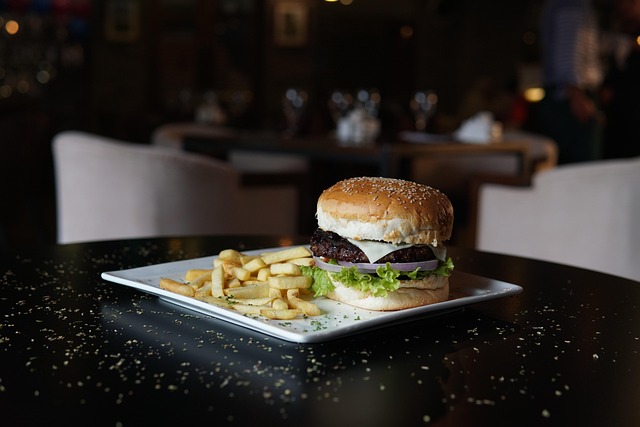 Free Fries Burger photo and picture
