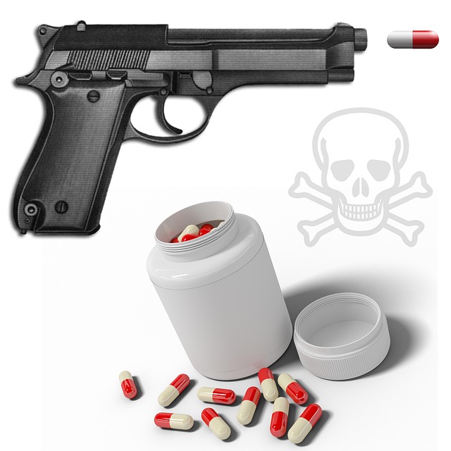 Free gun pills shooting illustration