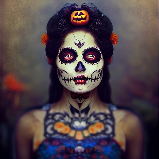 Free Portrait Woman Halloween Party illustration and picture