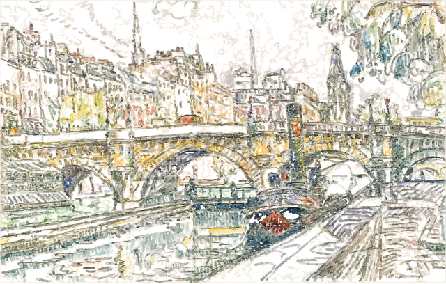 Free tugboat canals paris vector