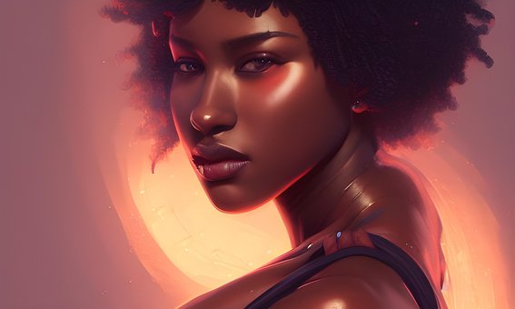 Schöne, Farbige Frau, Afrikanische Frau