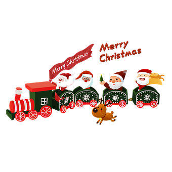 Free Train Santa illustration and picture
