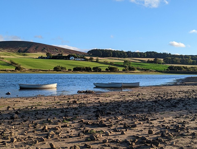 See, Landschaft, Berg, Strand, Wasser