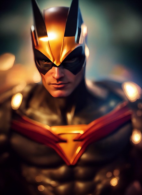 Free man super hero fantasy illustration