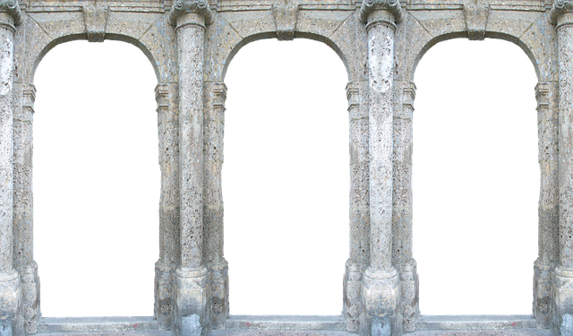 Free arches columns architecture illustration