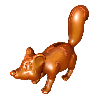 Raposa, Cofrinho, Estatueta, Dinheiro