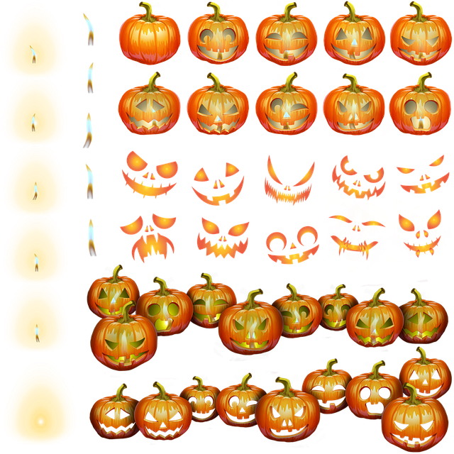Halloween, Gresskar, Skumle Ansikter
