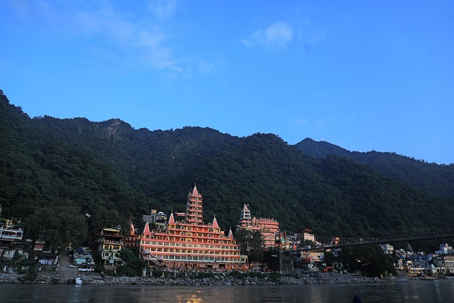 Tempel, Hindu, Himalaya, Rishikesh