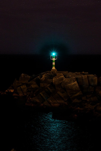 Free Night Lighthouse photo and picture