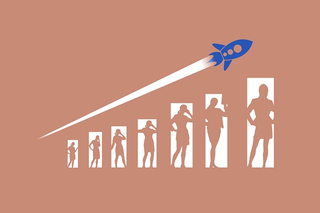 Free career rocket female illustration