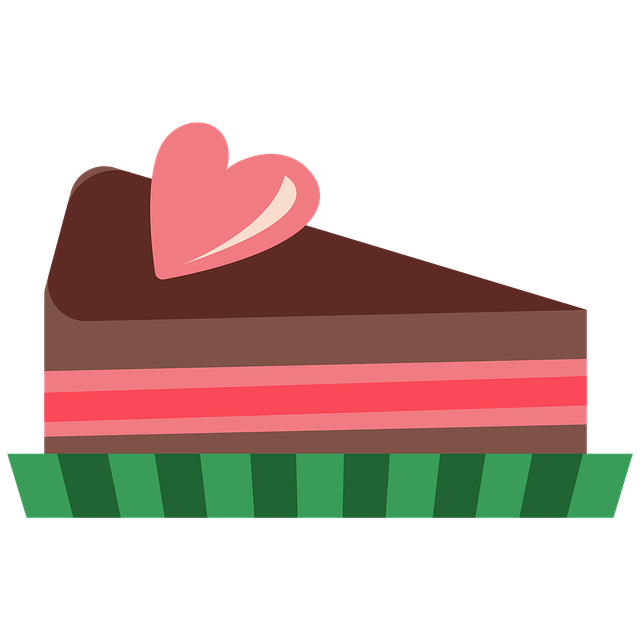 Free cake heart valentine illustration