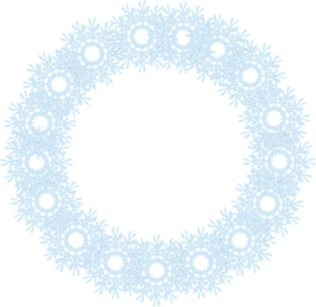 Free flower wreath design circular illustration