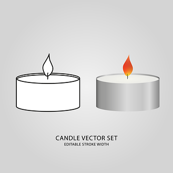Free Candle Set vector and picture