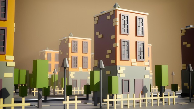 Free street building toys illustration