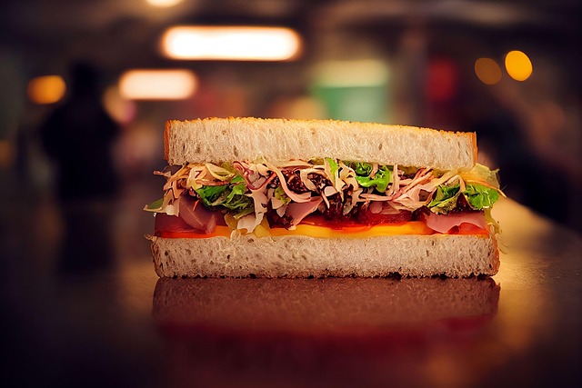 Download free HD stock image of Sandwich Dinner Free sandwich dinner snack illustration