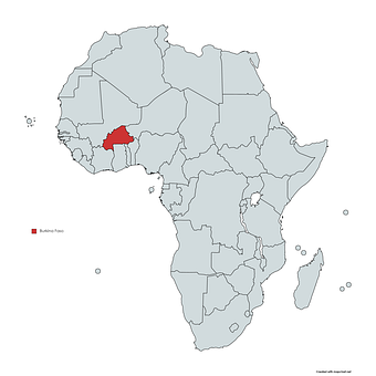 Mapa Burkiny Faso, Burkina Faso