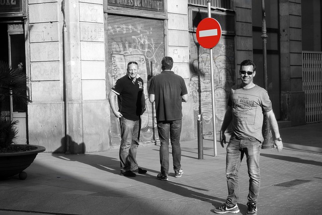 Spanie, Barcelona, Verkehrsschild