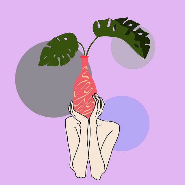Monstera, Plante, Kvinde, Tegning