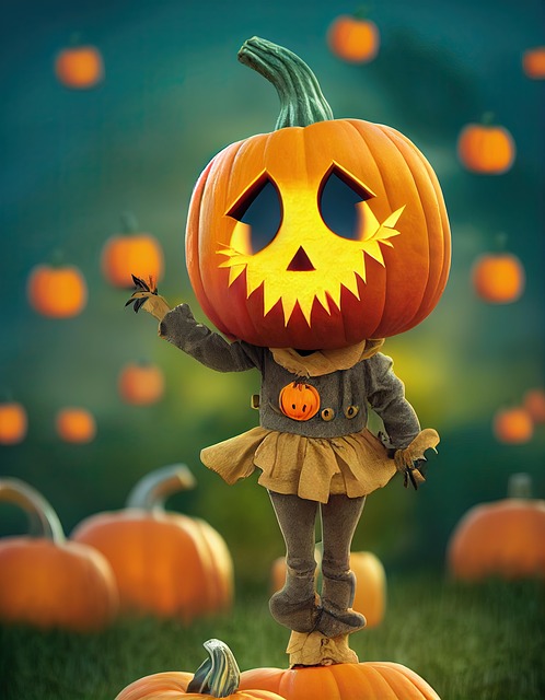 Download free HD stock image of Halloween Scarecrow Free halloween scarecrow pumpkin king illustration