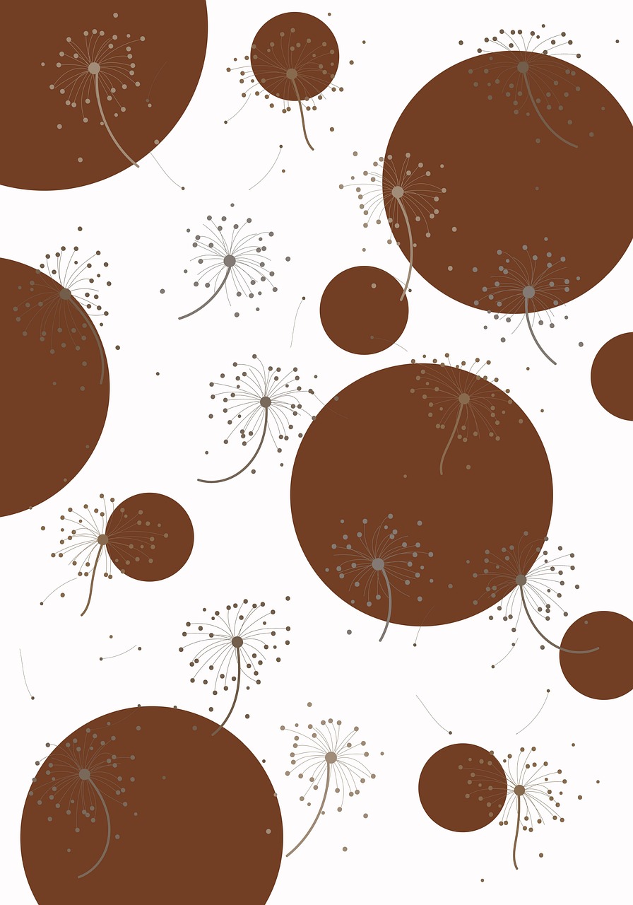 Free fluff seeds background illustration