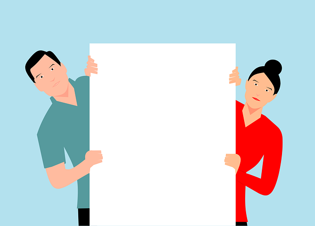 Free white board announcement advertising illustration