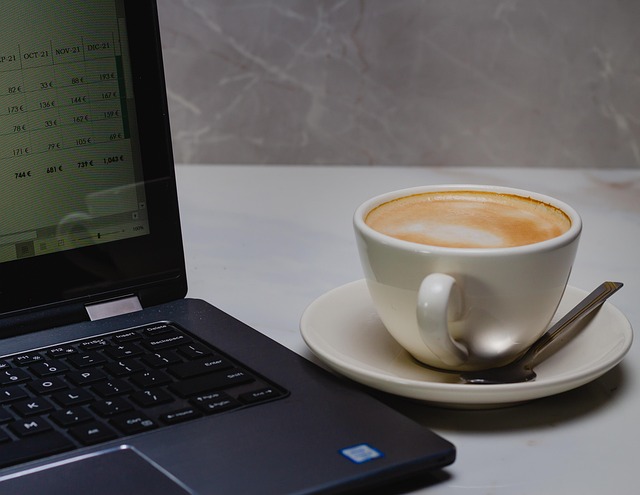 Kaffee, Schreibtisch, Arbeit, Büro, Zeit