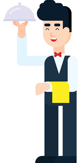 Free waiter cloche dish vector