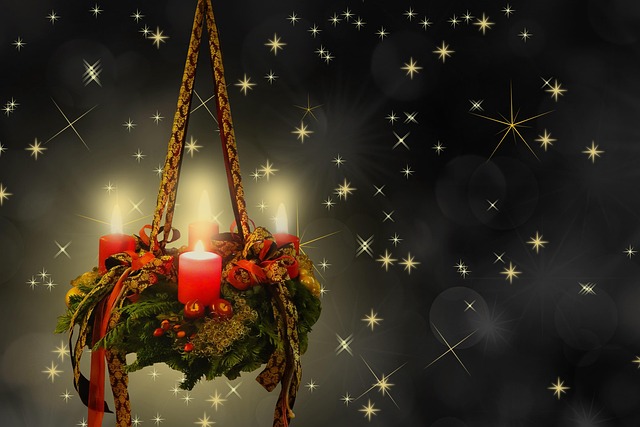 Free christmas advent wreath illustration