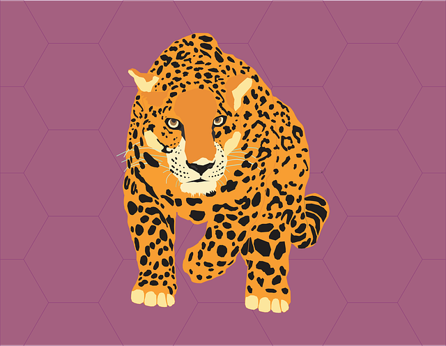 Leopard, Polygonal, Dyr, Digital Kunst